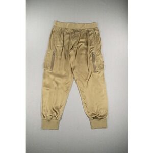 ATM Anthony Thomas Melillo Silk Cargo Jogger Pants Olive Green Size M